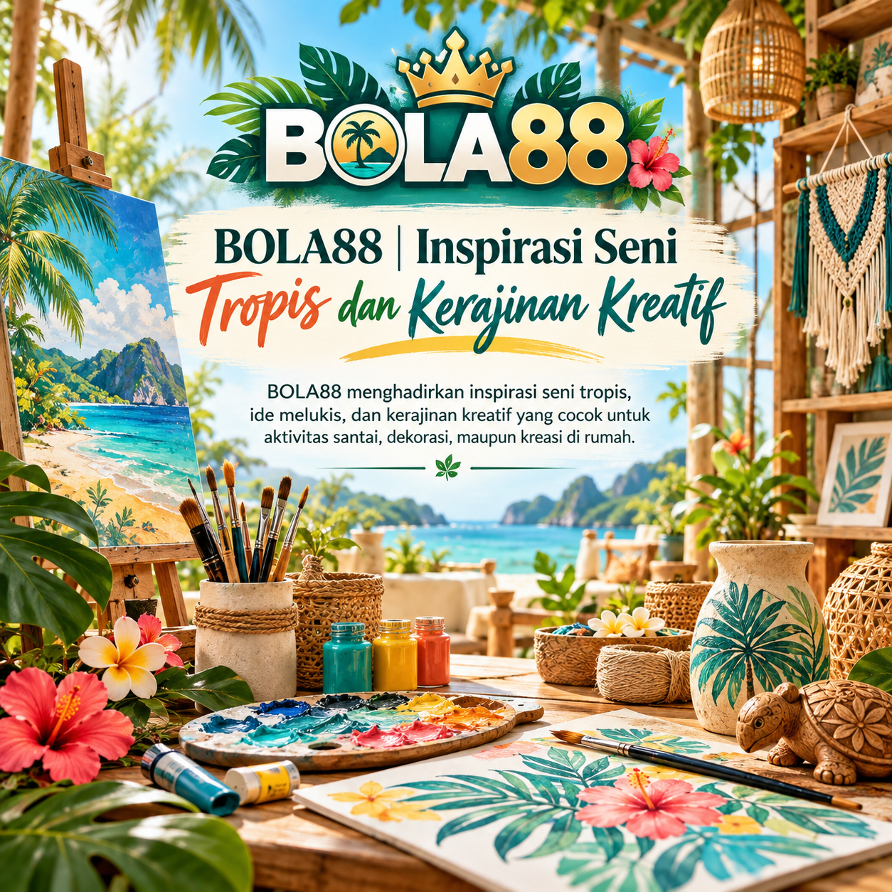 BOLA88 Seni Tropis: Inspirasi Seni Tropis dan Kerajinan Kreatif Creative At Home Art.